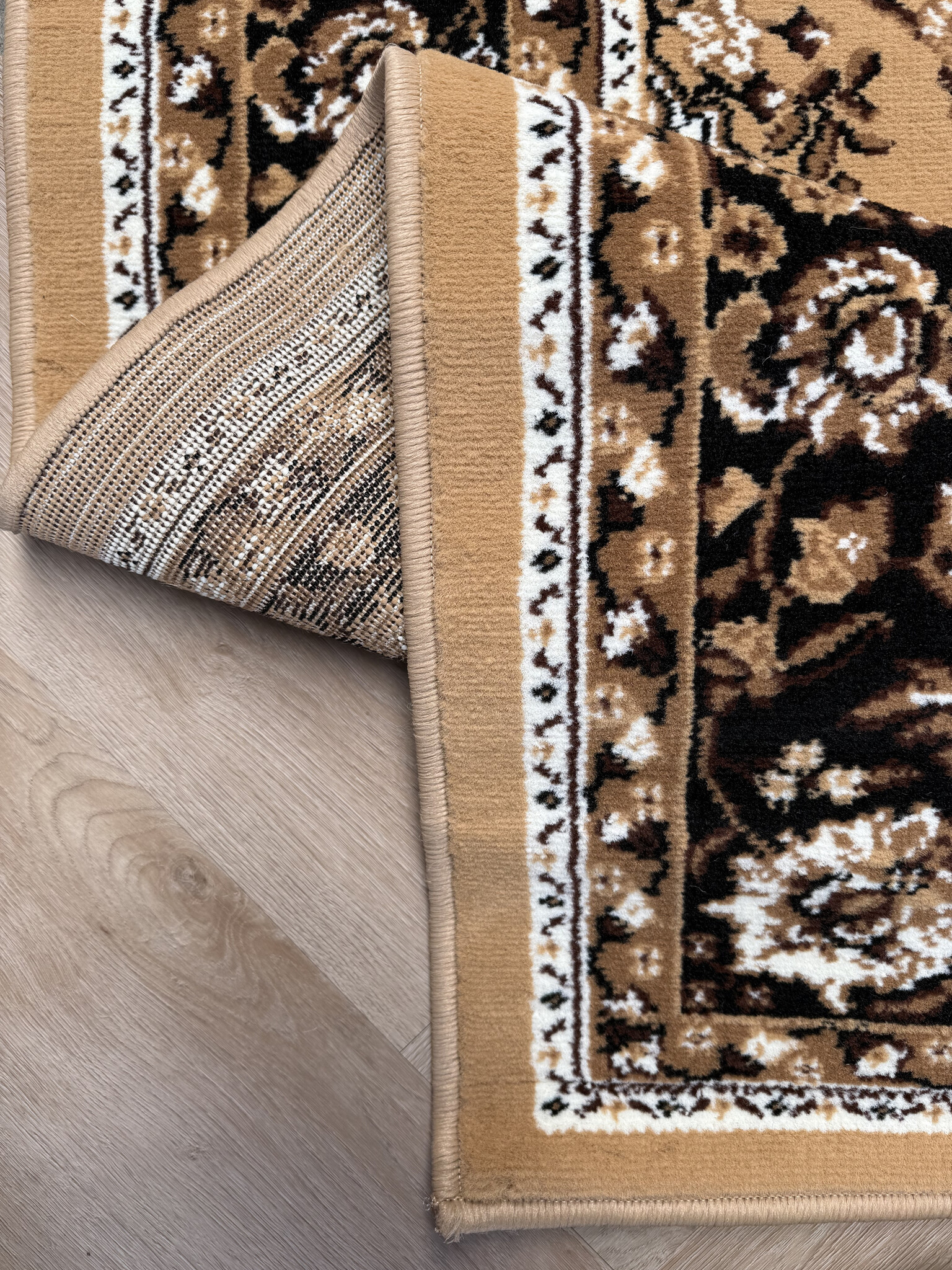 Nain Klassiek Medaillon - Laagpolig Oosters Vloerkleed - Vintage Tapijt - Beige