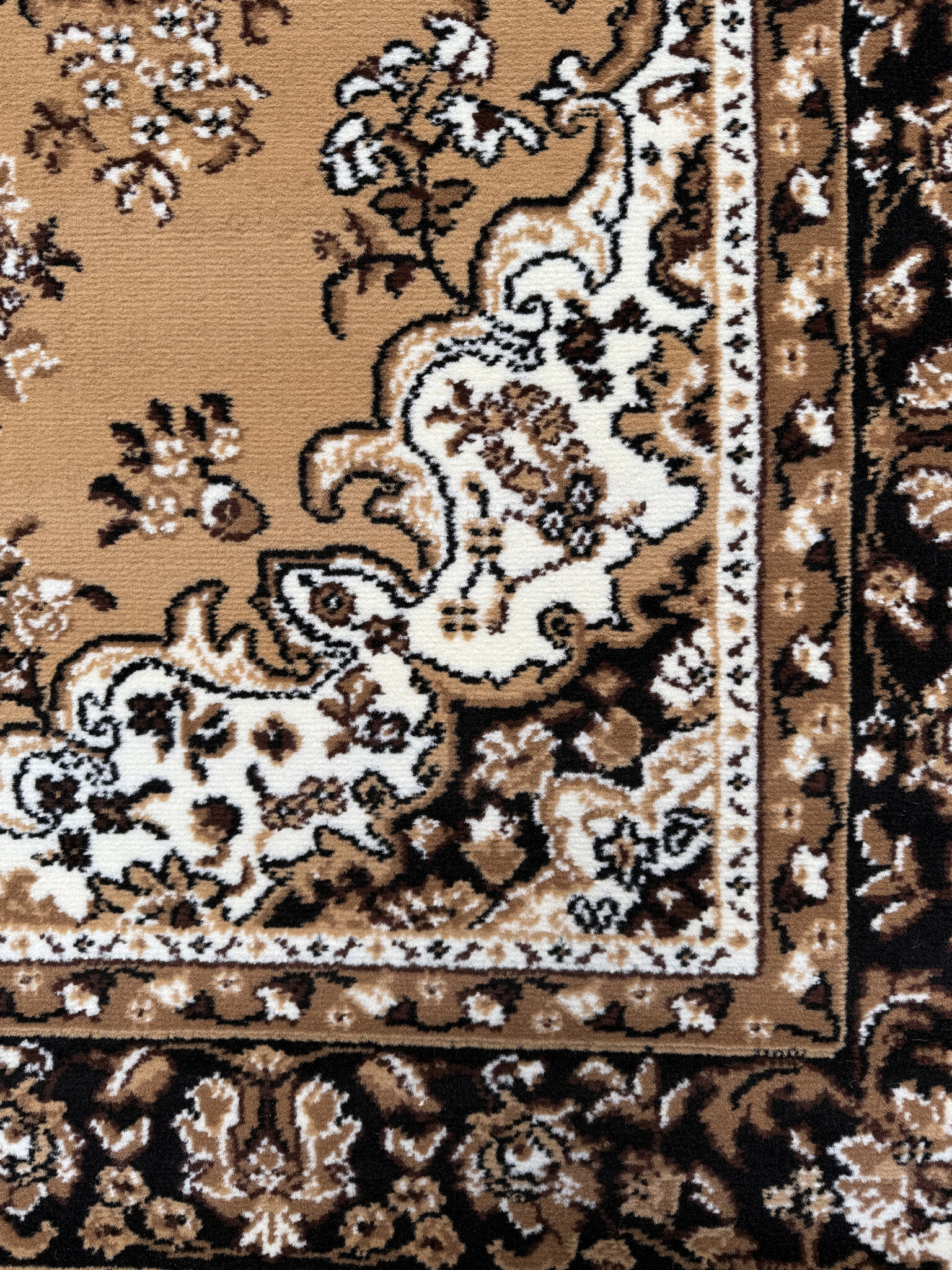Nain Klassiek Medaillon - Laagpolig Oosters Vloerkleed - Vintage Tapijt - Beige