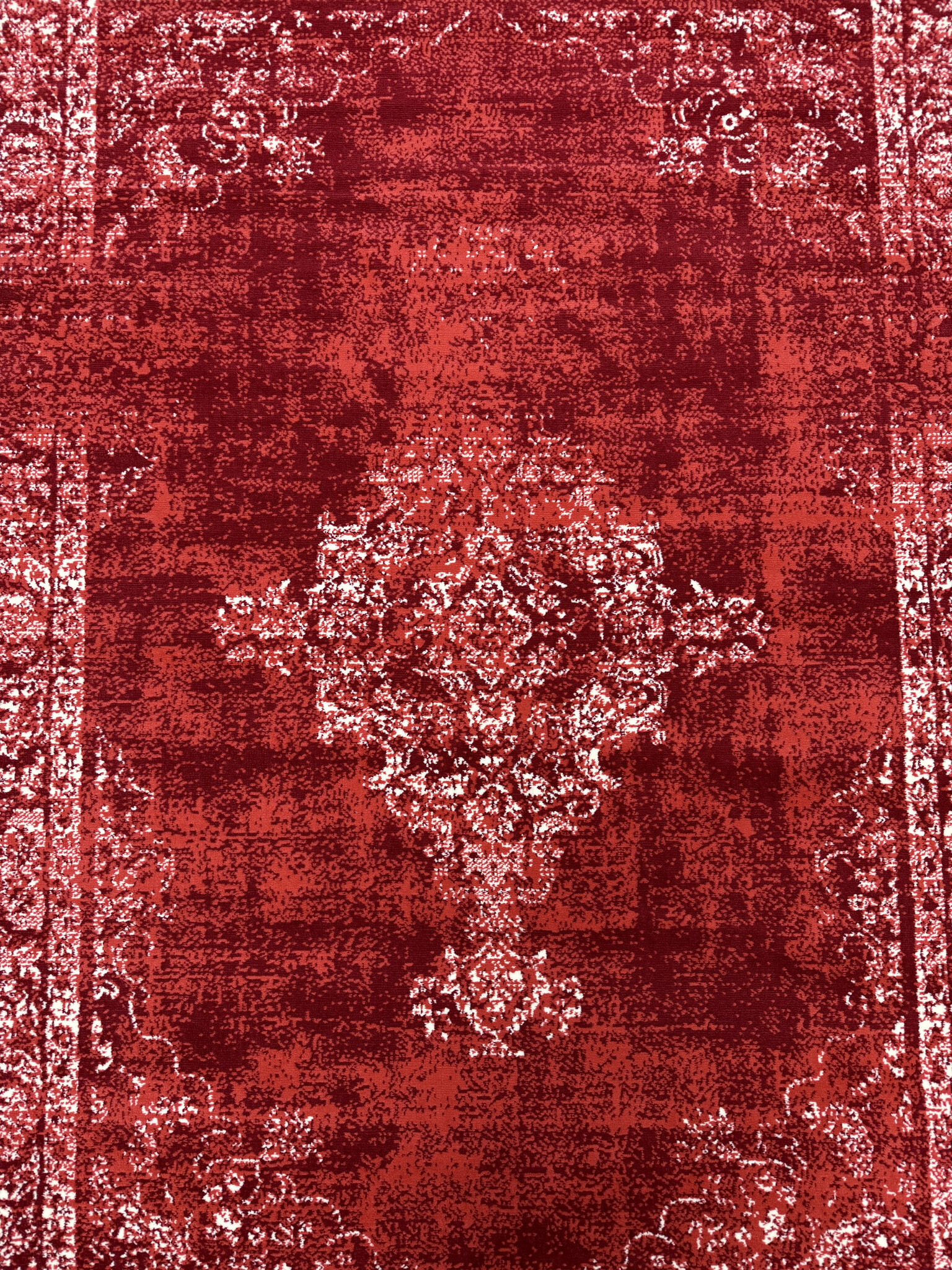 Istanbul Vintage - Laagpolig Vloerkleed - Retro Tapijt - Rood
