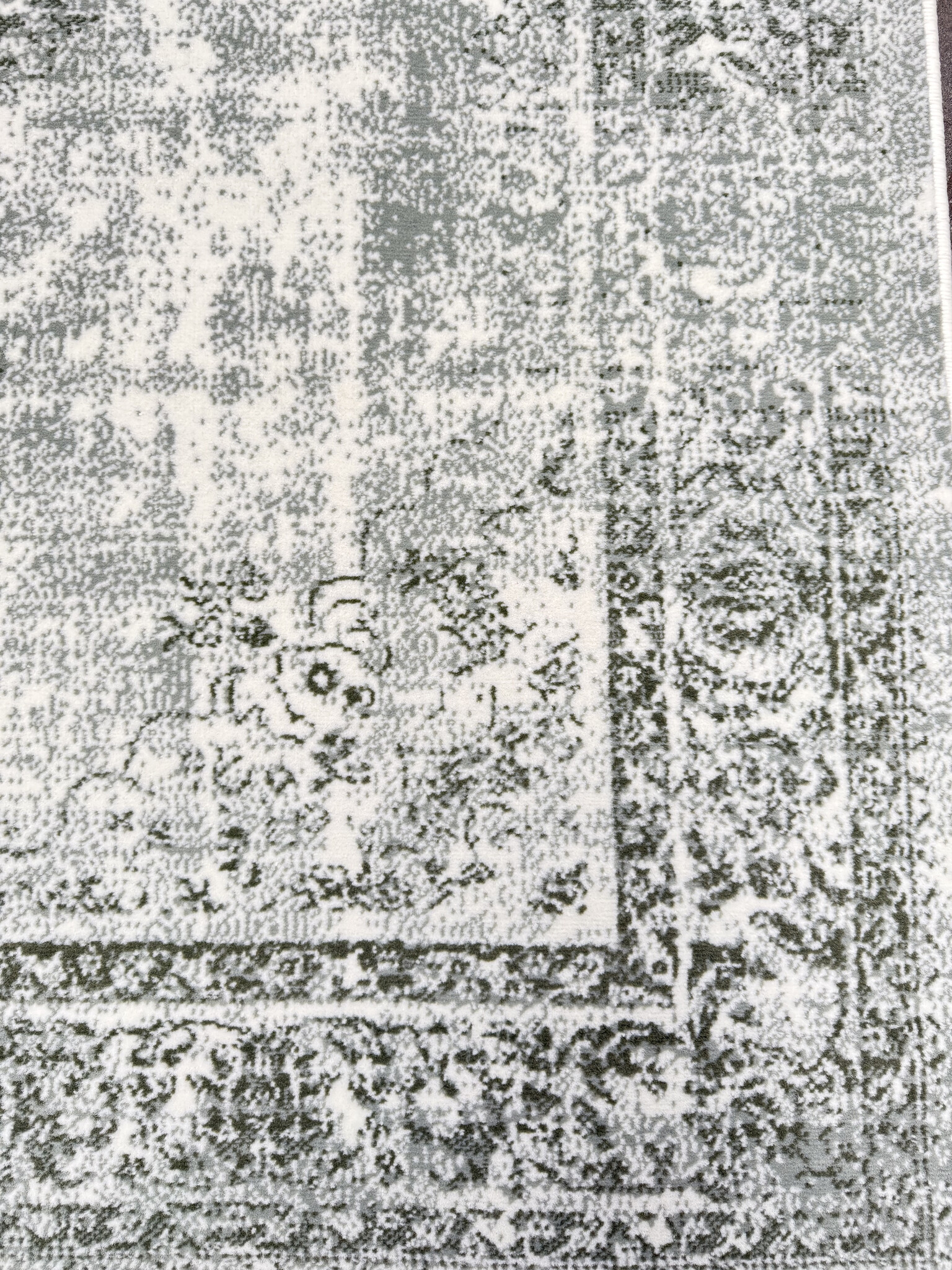 Istanbul Vintage - Laagpolig Vloerkleed - Retro Tapijt - Creme Groen