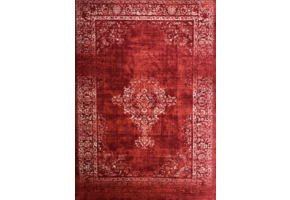 Istanbul Vintage - Laagpolig Vloerkleed - Retro Tapijt - Rood
