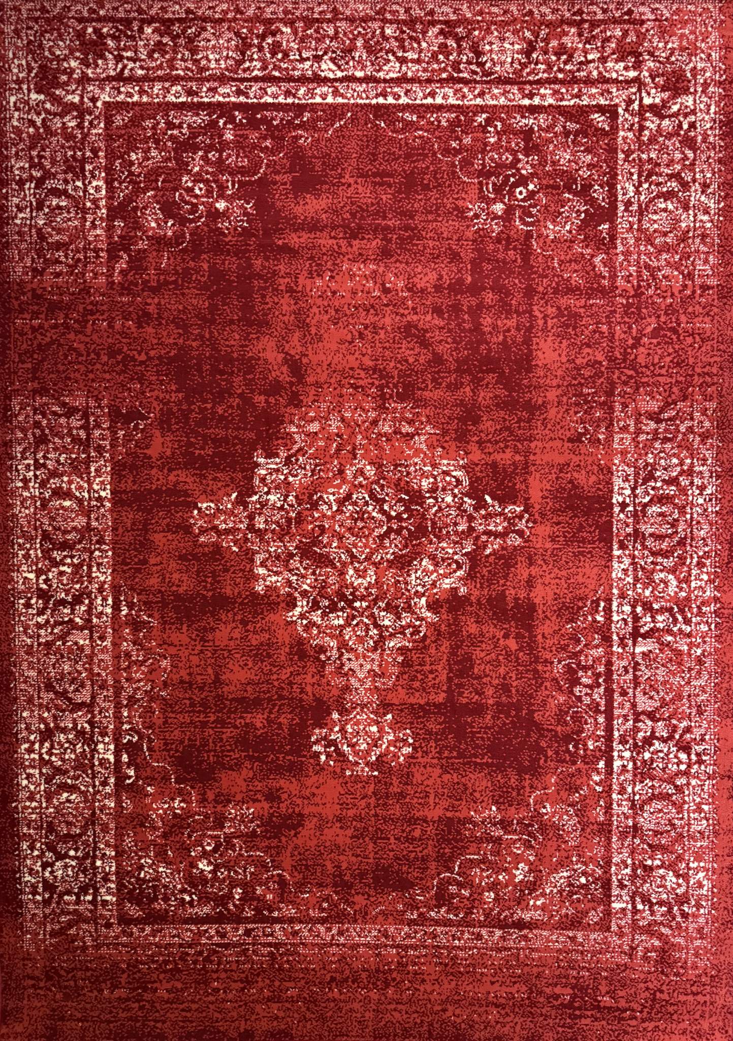 Istanbul Vintage - Laagpolig Vloerkleed - Retro Tapijt - Rood