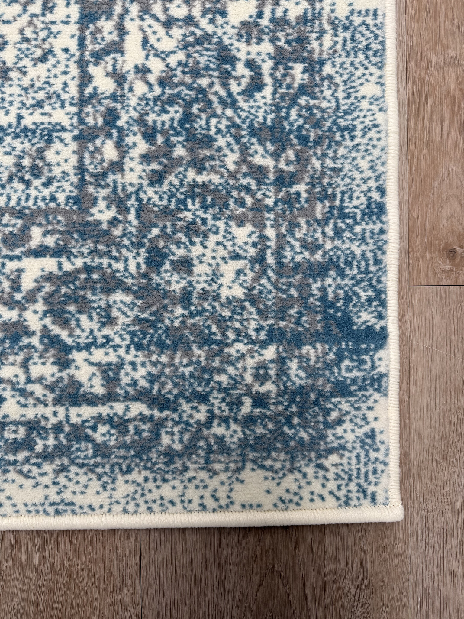 Istanbul Vintage - Laagpolig Vloerkleed - Retro Tapijt - Creme Blauw