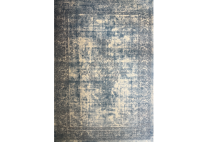 Istanbul Vintage - Laagpolig Vloerkleed - Retro Tapijt - Creme Blauw