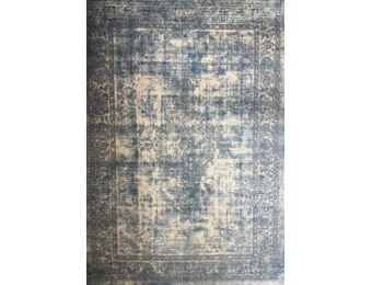 Istanbul Vintage - Laagpolig Vloerkleed - Retro Tapijt - Creme Blauw