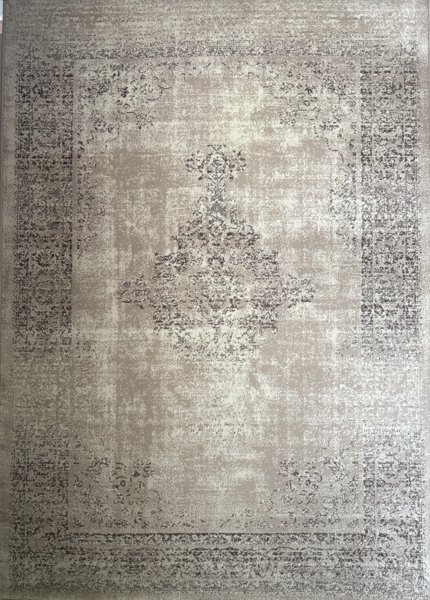 Istanbul Vintage - Laagpolig Vloerkleed - Retro Tapijt - Creme