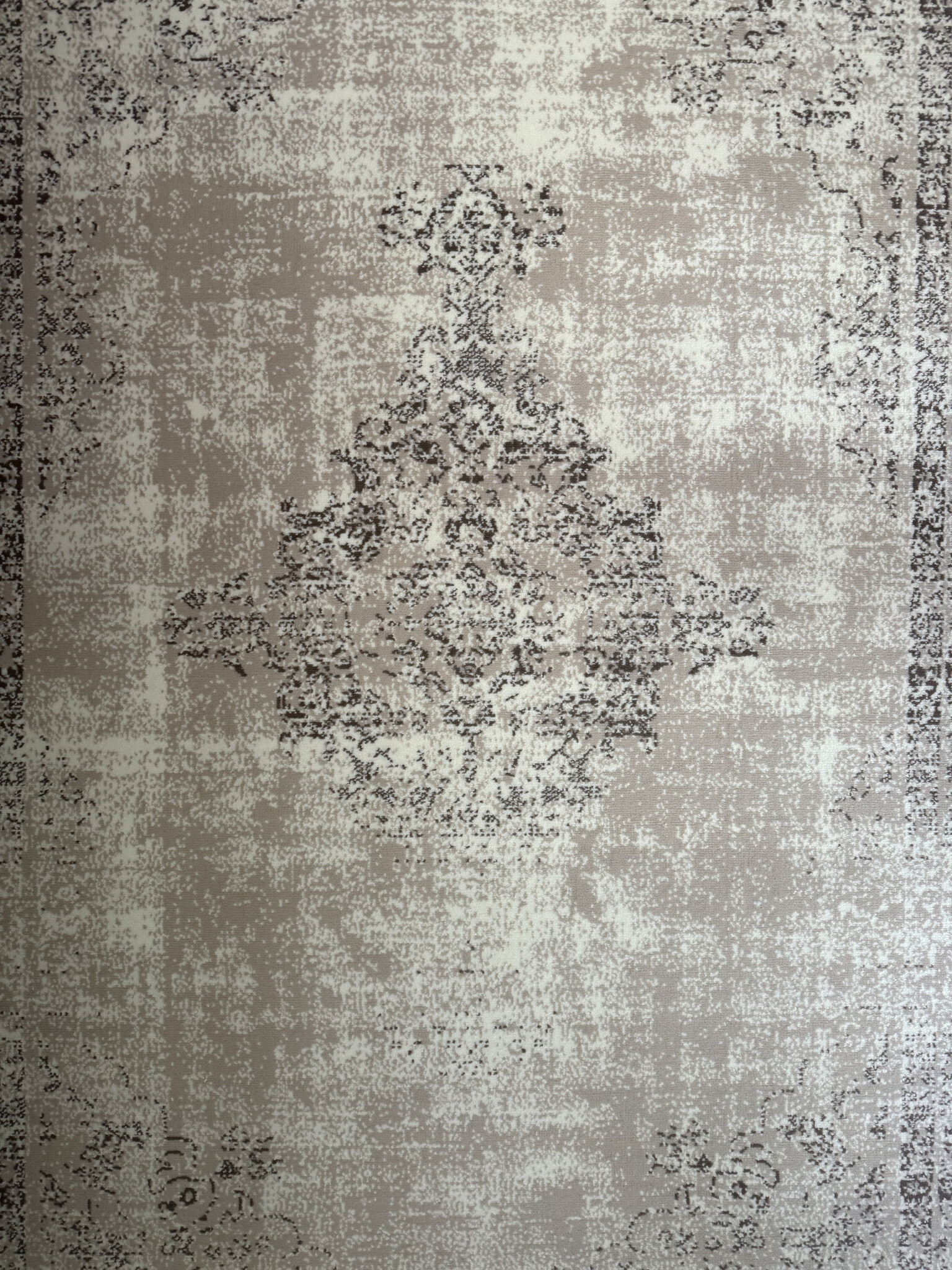 Istanbul Vintage - Laagpolig Vloerkleed - Retro Tapijt - Creme