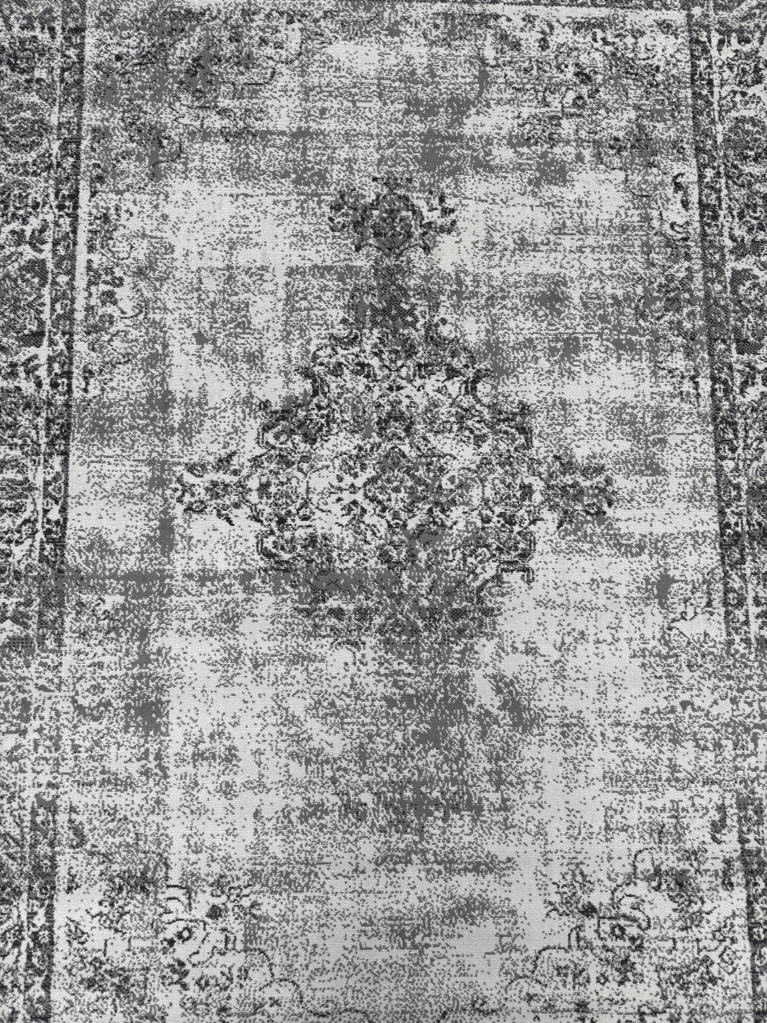 Istanbul Vintage - Laagpolig Vloerkleed - Retro Tapijt - Grijs