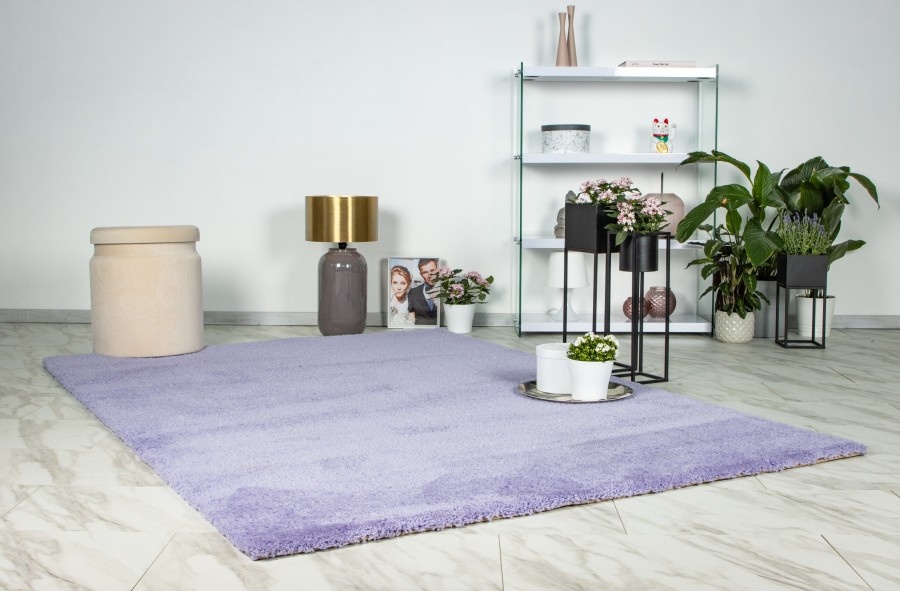 Outlet - Dream Vloerkleed - Hoogpolig Tapijt - Soft - Effen - Paars
