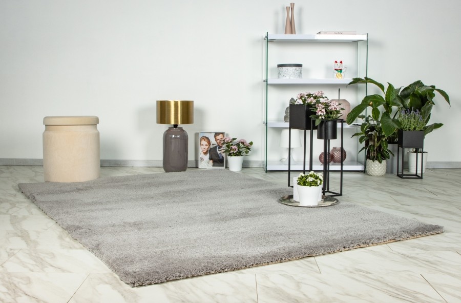 Outlet - Dream Vloerkleed - Hoogpolig Tapijt - Soft - Effen - Grijs
