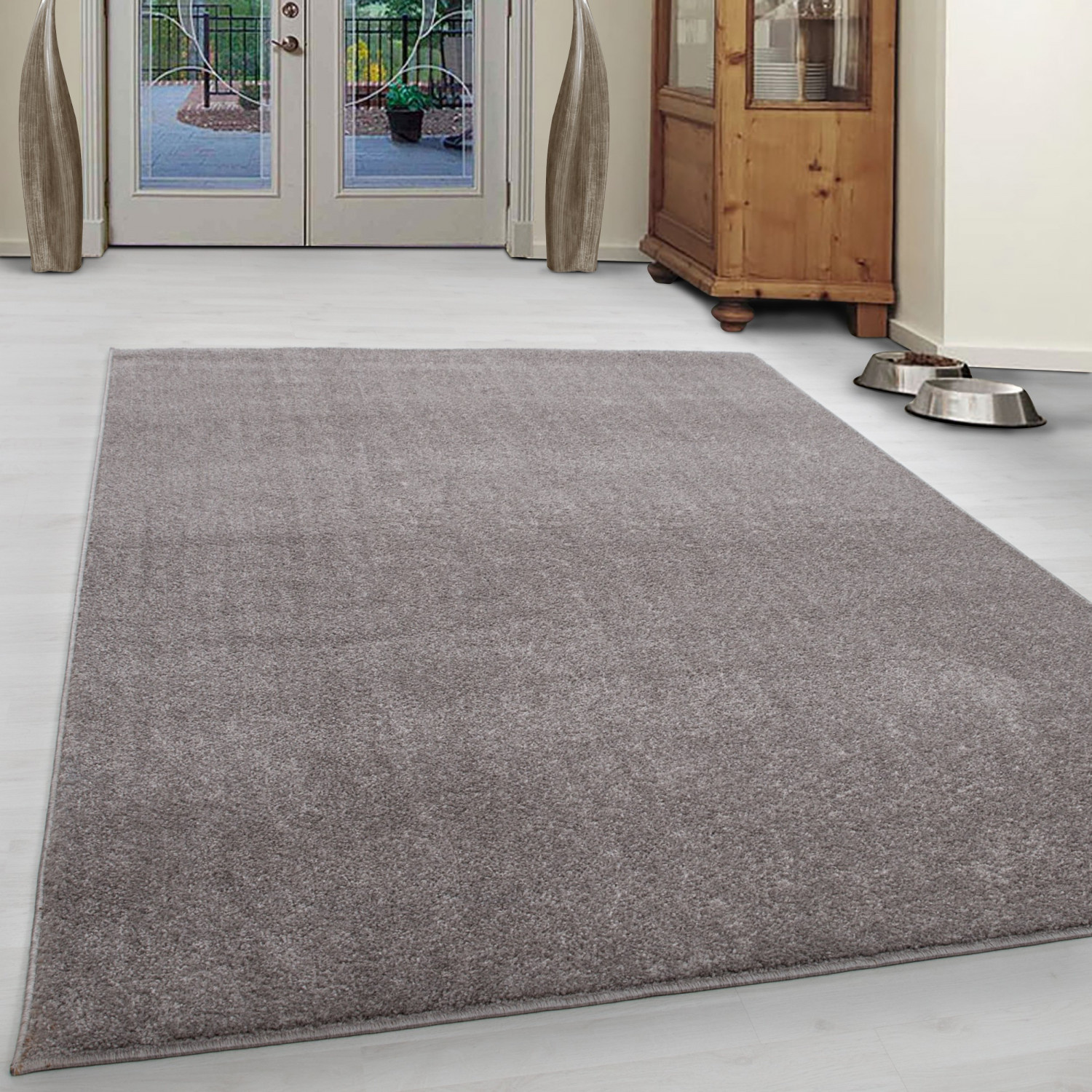 Outlet - Basics Effen Vloerkleed Beige Laagpolig