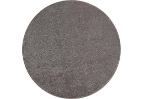 Outlet - Basics Effen Rond Vloerkleed Beige Laagpolig
