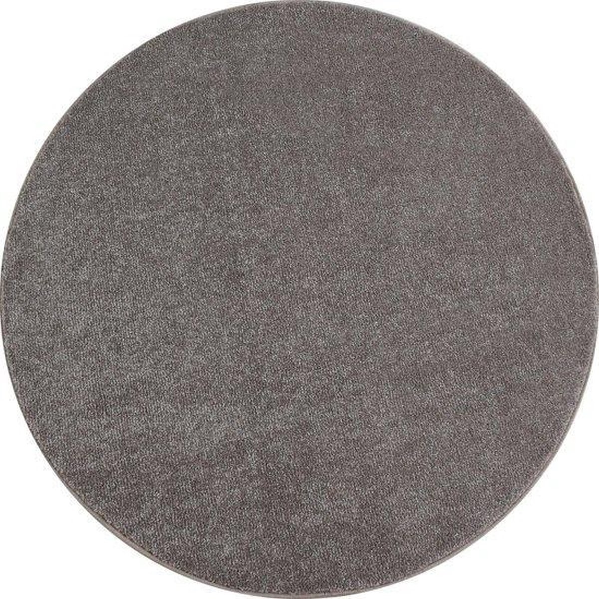 Outlet - Basics Effen Rond Vloerkleed Beige Laagpolig