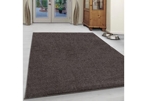 Outlet- Basics Effen Vloerkleed Bruin Laagpolig
