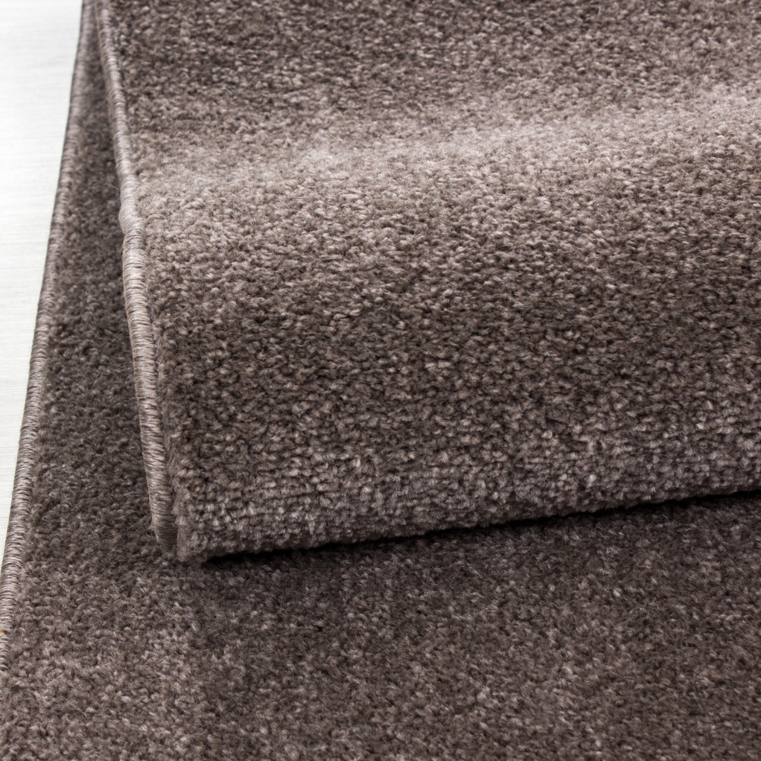 Outlet- Basics Effen Vloerkleed Bruin Laagpolig