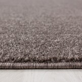 Rond Basic Effen Vloerkleed Bruin