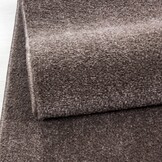 Rond Basic Effen Vloerkleed Bruin