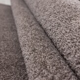 Rond Basic Effen Vloerkleed Bruin