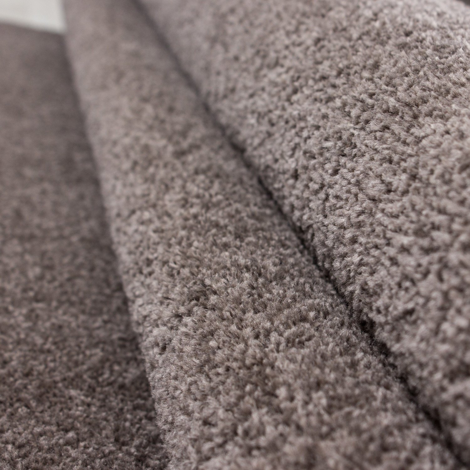 Rond Basic Effen Vloerkleed Bruin