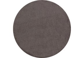 Rond Basic Effen Vloerkleed Bruin