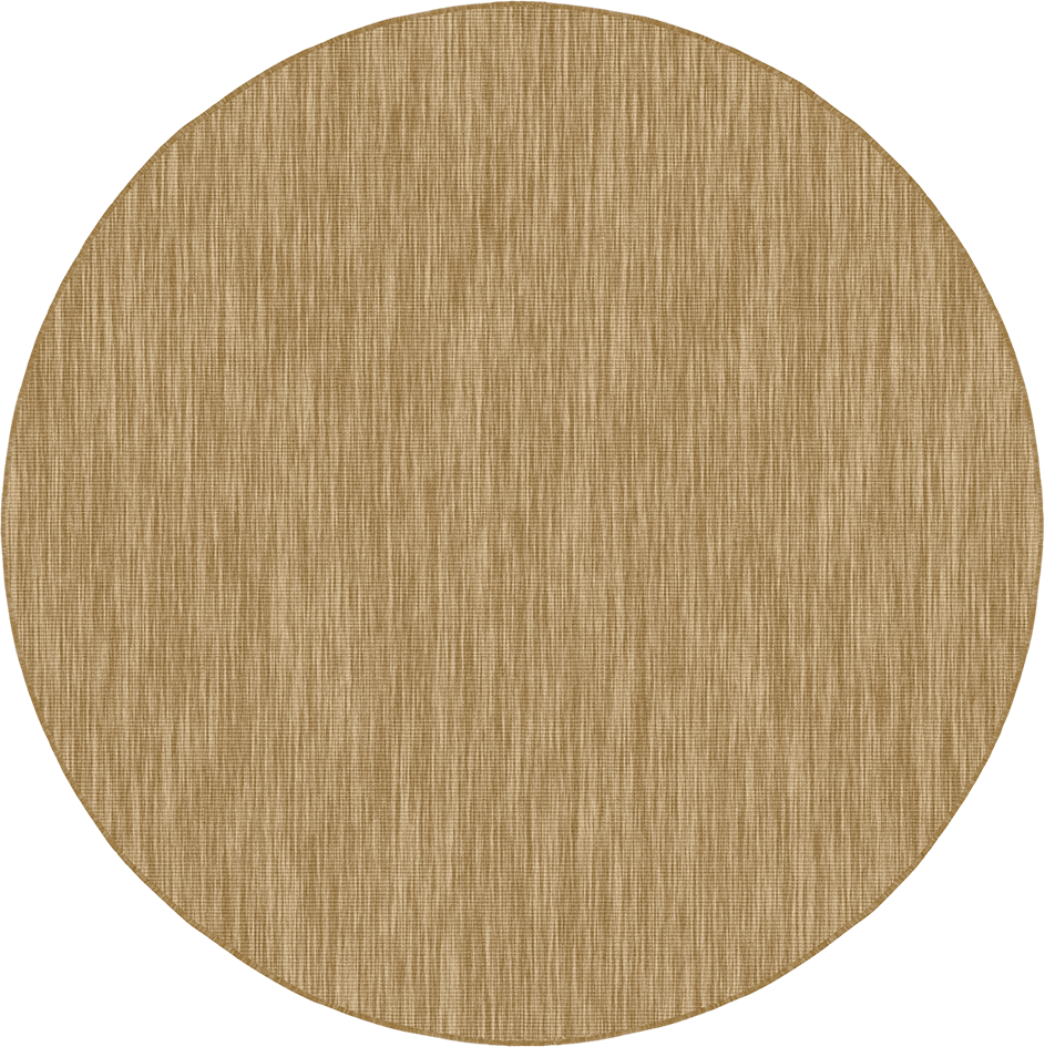 Brussels Uni Buitenkleed – Rond - Effen Indoor & Outdoor Vloerkleed – Tuinkleed, Balkonkleed – Jute Beige