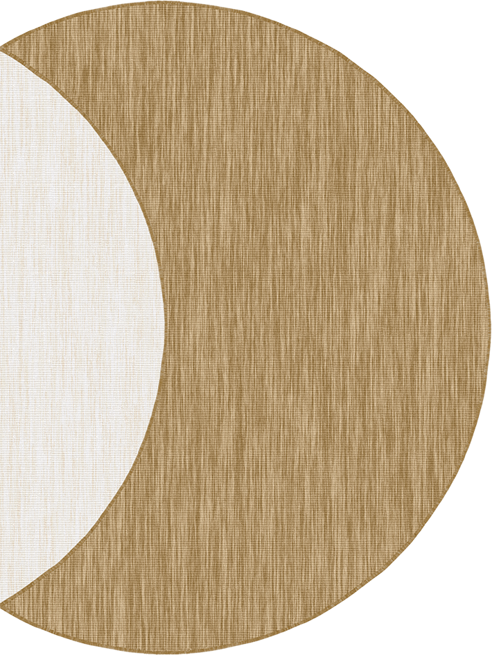 Brussels Uni Buitenkleed – Rond - Effen Indoor & Outdoor Vloerkleed – Tuinkleed, Balkonkleed – Jute Beige