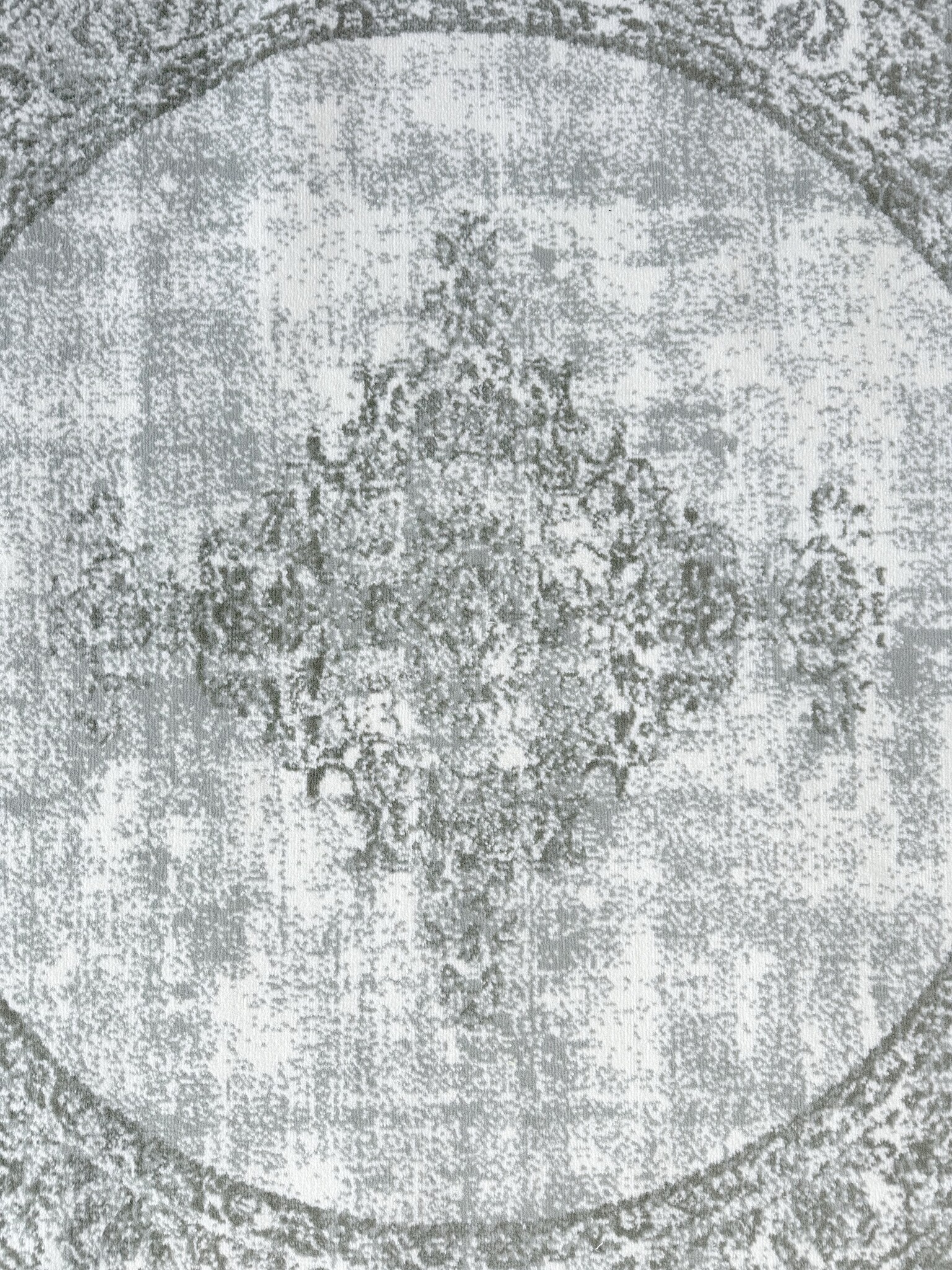 Istanbul Vintage - Laagpolig Vloerkleed - Rond - Retro Tapijt - Creme Groen