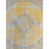 Istanbul Vintage - Laagpolig Vloerkleed - Rond - Retro Tapijt - Geel