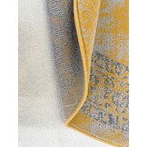 Istanbul Vintage - Laagpolig Vloerkleed - Rond - Retro Tapijt - Geel