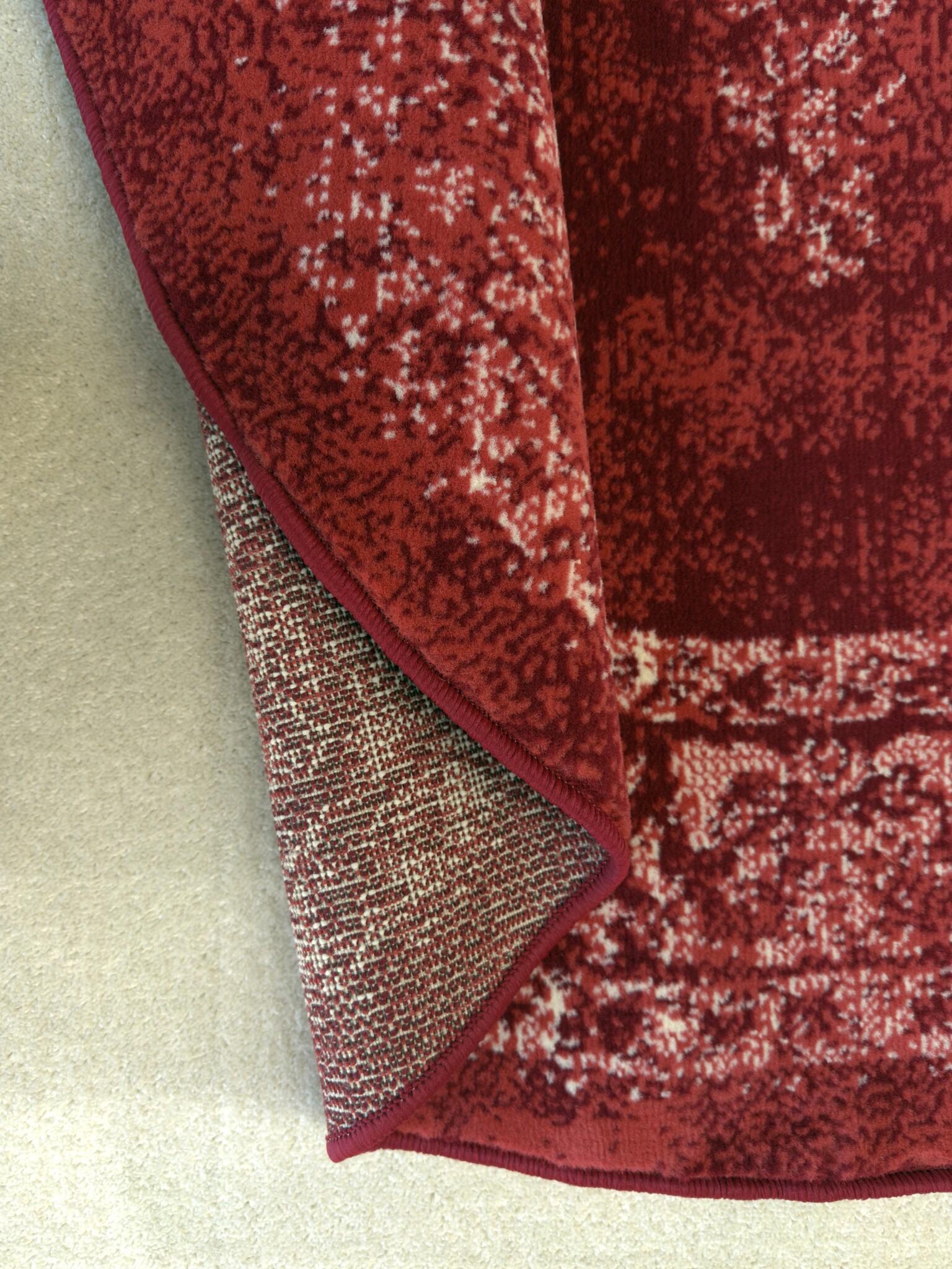 Istanbul Vintage - Laagpolig Vloerkleed - Rond - Retro Tapijt - Rood