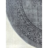 Istanbul Vintage - Laagpolig Vloerkleed - Rond - Retro Tapijt - Grijs