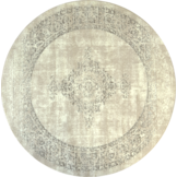 Istanbul Vintage - Laagpolig Vloerkleed - Rond - Retro Tapijt - Creme