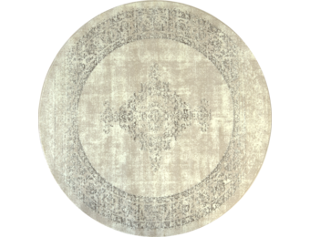 Istanbul Vintage - Laagpolig Vloerkleed - Rond - Retro Tapijt - Creme