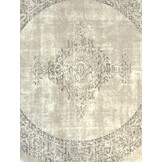 Istanbul Vintage - Laagpolig Vloerkleed - Rond - Retro Tapijt - Creme
