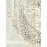 Istanbul Vintage - Laagpolig Vloerkleed - Rond - Retro Tapijt - Creme