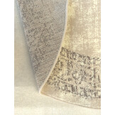 Istanbul Vintage - Laagpolig Vloerkleed - Rond - Retro Tapijt - Creme