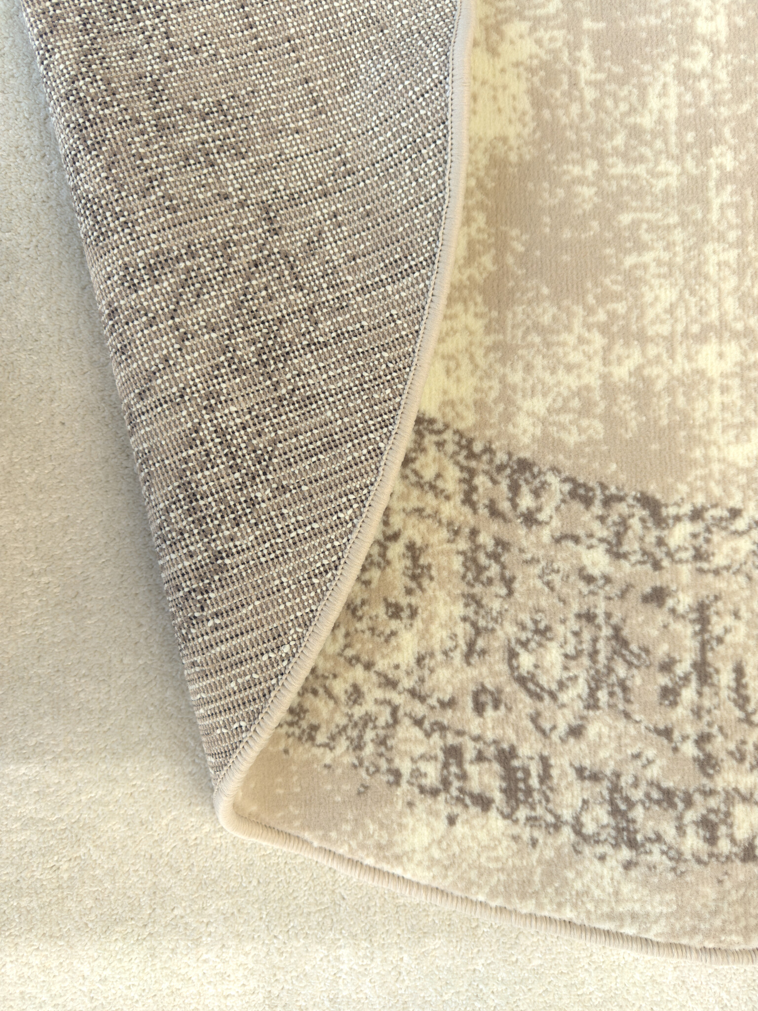 Istanbul Vintage - Laagpolig Vloerkleed - Rond - Retro Tapijt - Creme