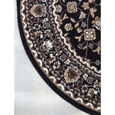 Nain Klassiek - Rond - Laagpolig Oosters Vloerkleed - Vintage Tapijt - Zwart