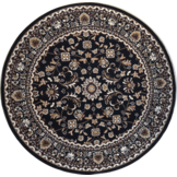 Nain Klassiek - Rond - Laagpolig Oosters Vloerkleed - Vintage Tapijt - Zwart