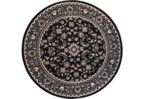 Nain Klassiek - Rond - Laagpolig Oosters Vloerkleed - Vintage Tapijt - Zwart