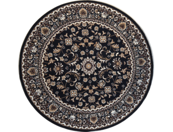 Nain Klassiek - Rond - Laagpolig Oosters Vloerkleed - Vintage Tapijt - Zwart