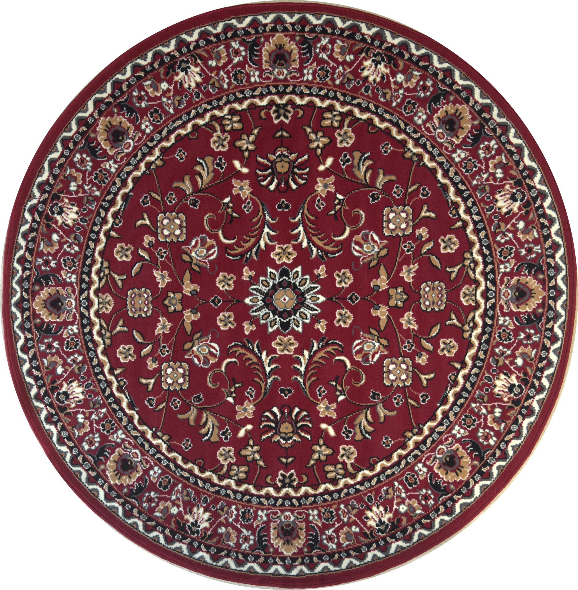 Klassiek Rood Oosters Rond Vloerkleed – Nain Collectie - Traditioneel Vintage Tapijt