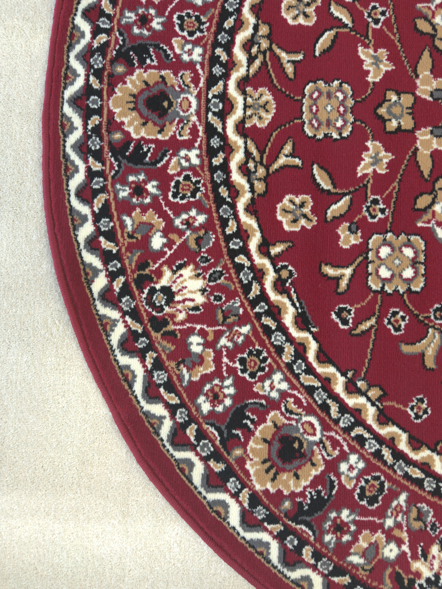 Klassiek Rood Oosters Rond Vloerkleed – Nain Collectie - Traditioneel Vintage Tapijt