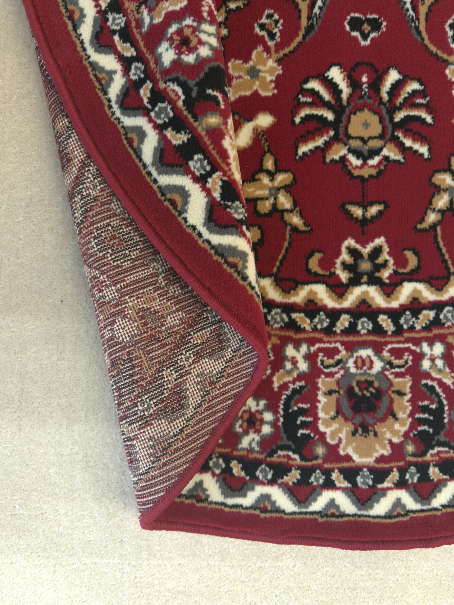 Klassiek Rood Oosters Rond Vloerkleed – Nain Collectie - Traditioneel Vintage Tapijt