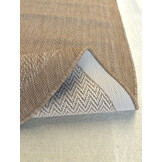 Brussels Kader Buitenkleed – Ovaal - Effen Indoor & Outdoor Vloerkleed – Tuinkleed, Balkonkleed – Jute Beige