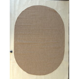Brussels Uni Buitenkleed – Ovaal - Effen Indoor & Outdoor Vloerkleed – Tuinkleed, Balkonkleed – Jute Beige