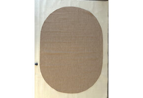 Brussels Uni Buitenkleed – Ovaal - Effen Indoor & Outdoor Vloerkleed – Tuinkleed, Balkonkleed – Jute Beige