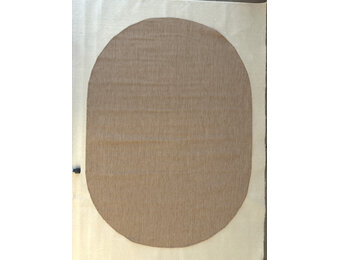 Brussels Uni Buitenkleed – Ovaal - Effen Indoor & Outdoor Vloerkleed – Tuinkleed, Balkonkleed – Jute Beige