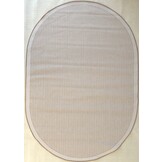 Brussels Kader Buitenkleed – Ovaal - Effen Indoor & Outdoor Vloerkleed – Tuinkleed, Balkonkleed – Jute Beige