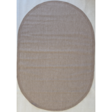 Brussels Kader Buitenkleed – Ovaal - Effen Indoor & Outdoor Vloerkleed – Tuinkleed, Balkonkleed – Jute Beige